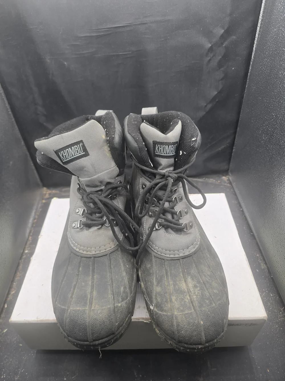 Khombu Kids Black and Gray Waterproof Winter‎ Boots